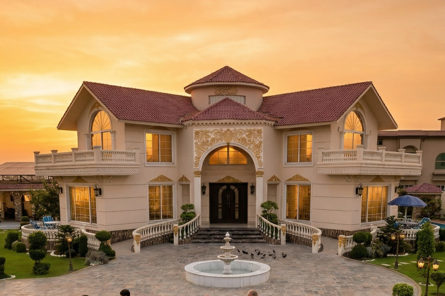 Luxury farm house in Islamabad for rent with elegant architecture and premium accommodation near Islamabad Airport.